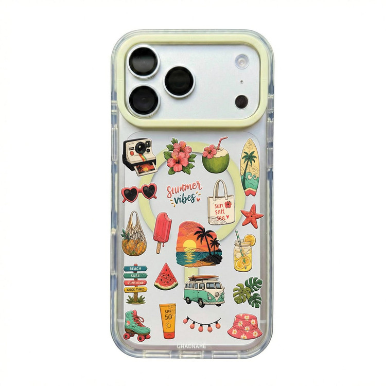 قاب حالات تابستانی Summer Vibes با مگ سیف قاب ناب ghabnaab آیفون (GN473)