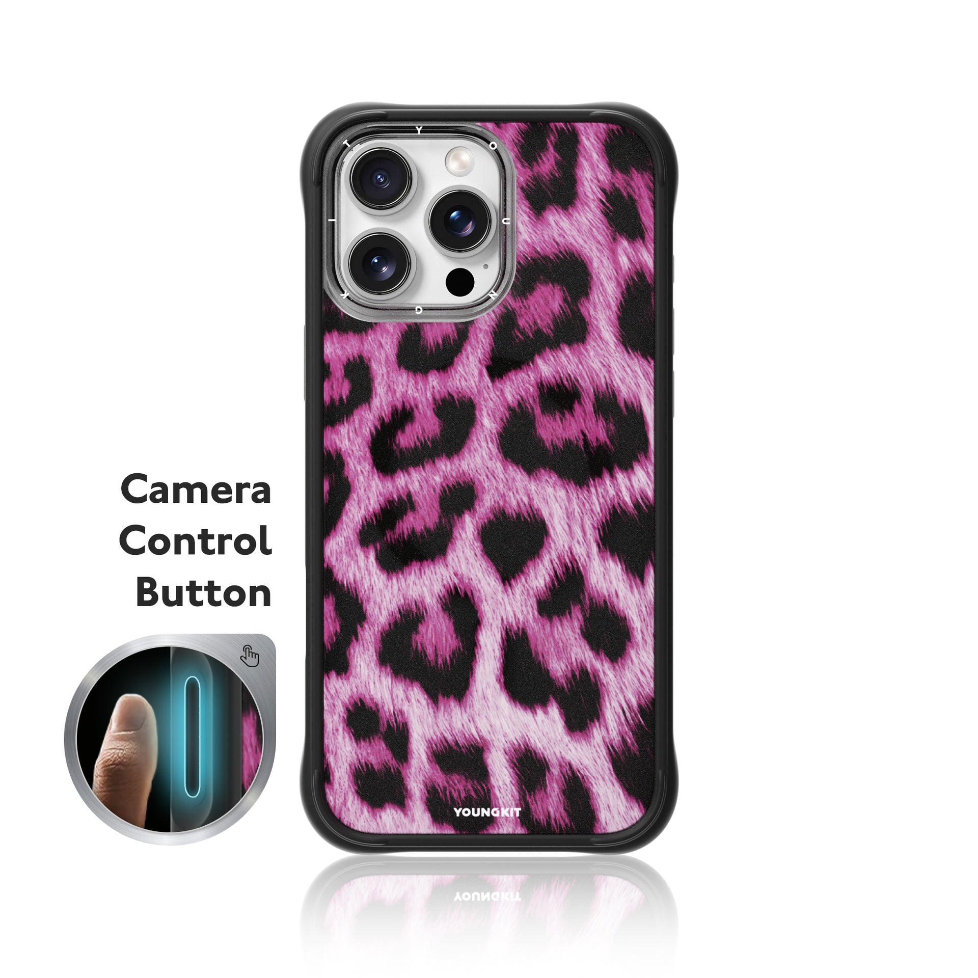 قاب Youngkit یانگ کیت Leopard Removable Liquid Silicone Magsafe Iphone (GN501)