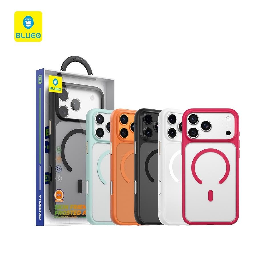 قاب بلو Blueo Skin Friendly Stain & Slip Resistant Magnetic Case-Orange Ring با مگ سیف (GN522)
