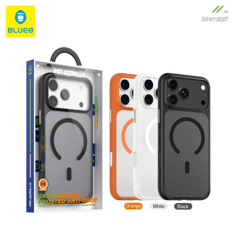قاب بلو Blueo Skin Friendly Stain & Slip Resistant Magnetic Case-Orange Ring با مگ سیف (GN522)