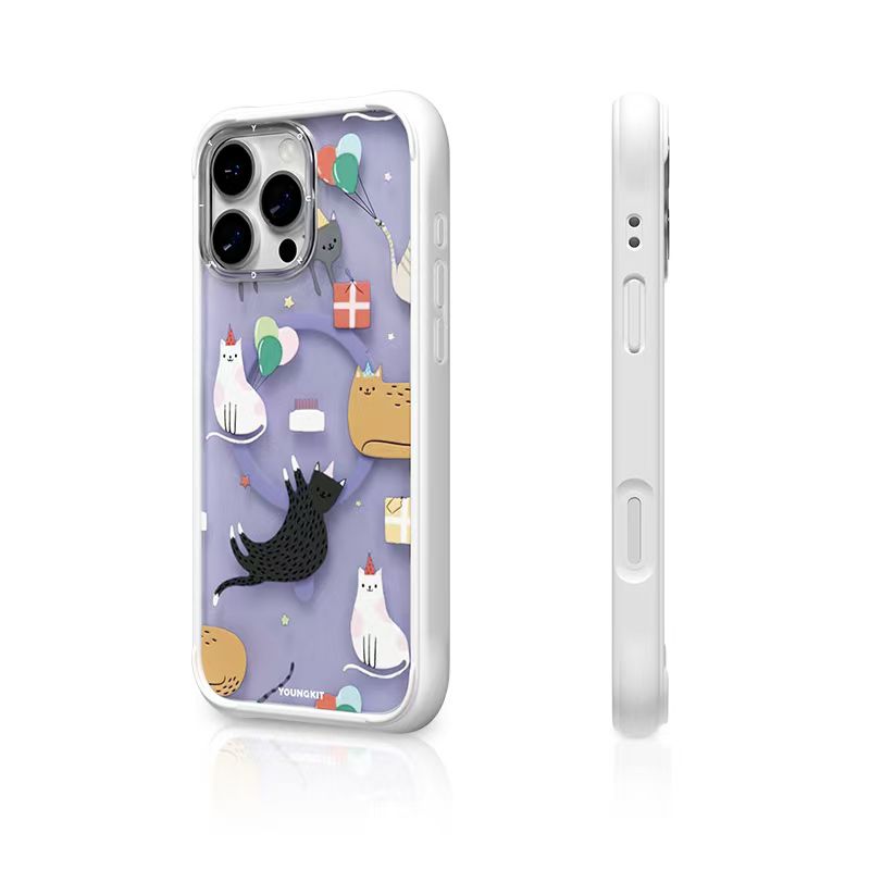 قاب Youngkit یانگ کیت Birthday Cat سفید (GN528)