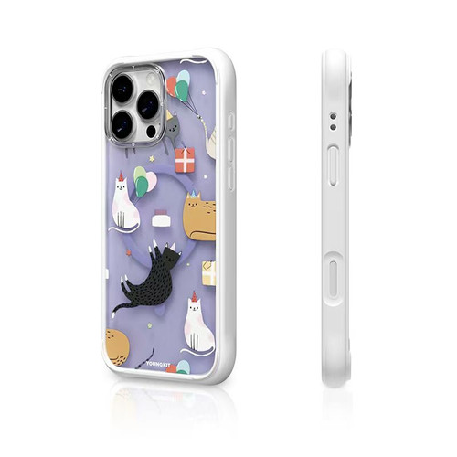قاب Youngkit یانگ کیت Birthday Cat سفید (GN528)