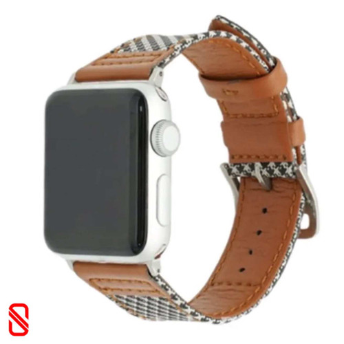 بند اپل واچ چرم و جین Leather & Jean طرحدار (GN535)