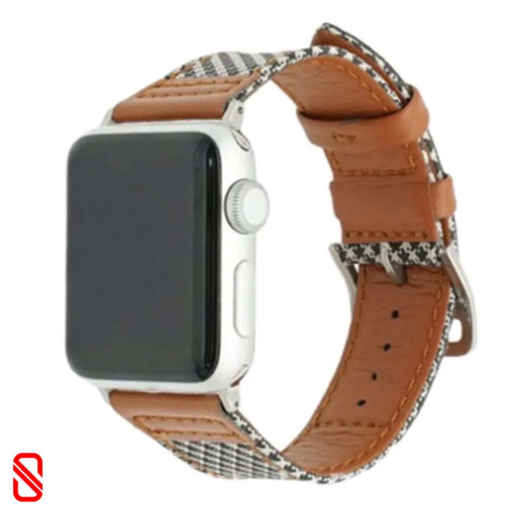بند اپل واچ چرم و جین Leather & Jean طرحدار (GN535)