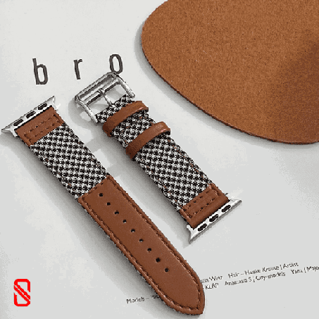 بند اپل واچ چرم و جین Leather & Jean طرحدار (GN535)