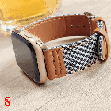 بند اپل واچ چرم و جین Leather & Jean طرحدار (GN535)