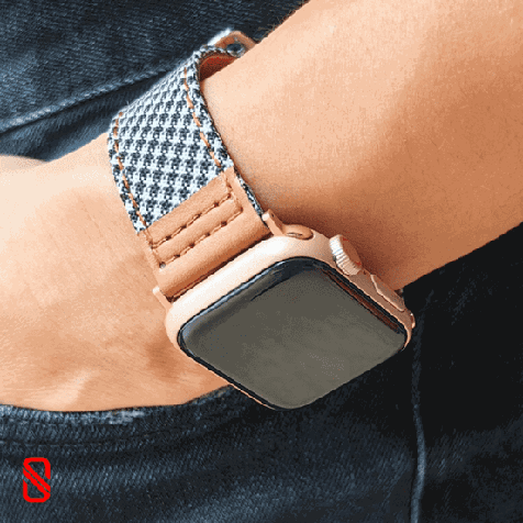 بند اپل واچ چرم و جین Leather & Jean طرحدار (GN535)