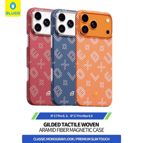 قاب Blueo بلو بافت Gilded Tactile Woven Aramid Fiber Magnetic Case (GN543)