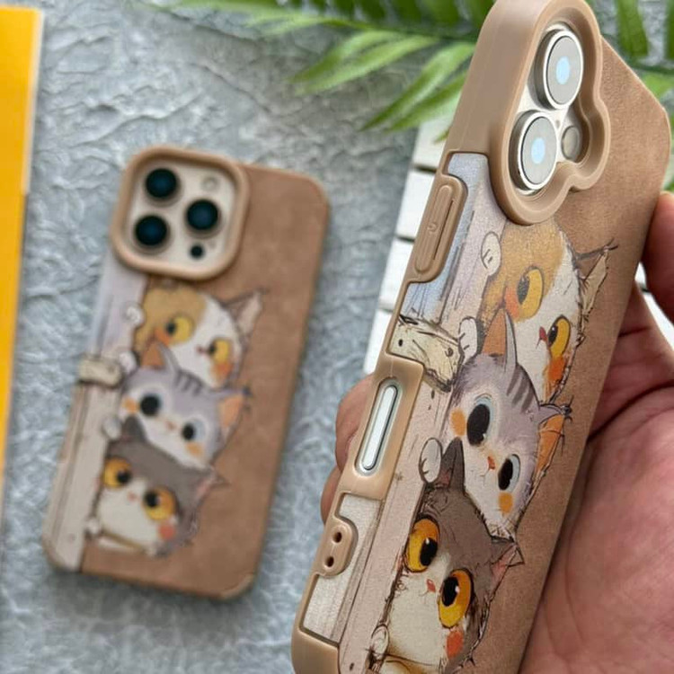 قاب مخملی گربه های فضول آیفون Iphone (GN552)