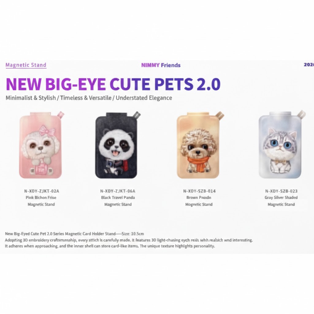 استند و جاکارتی نیمی Nimmy New Big Eye Cute Pets 1 (GN577)