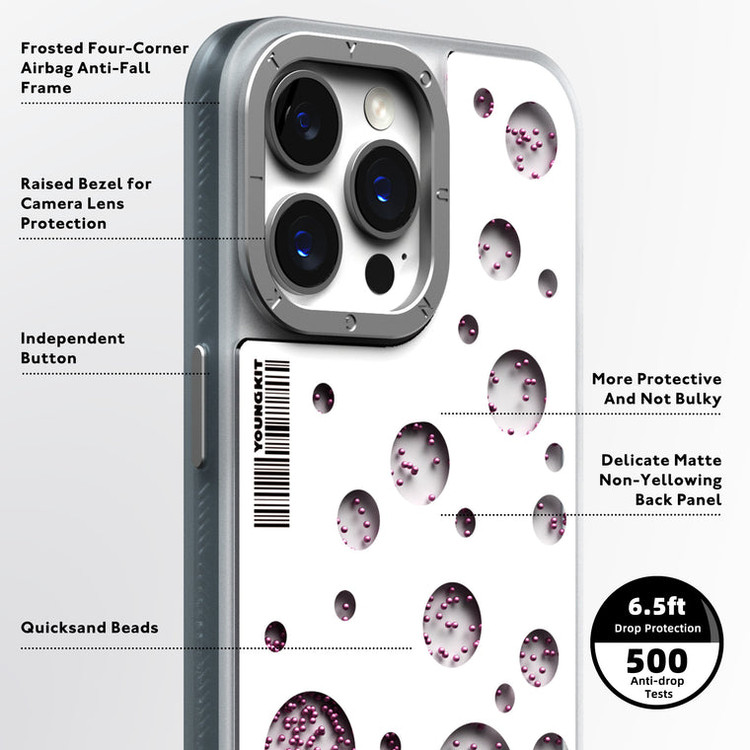 قاب Youngkit یانگ کیت Polka Dots Quicksand Magsafe Series Iphone (GN587)