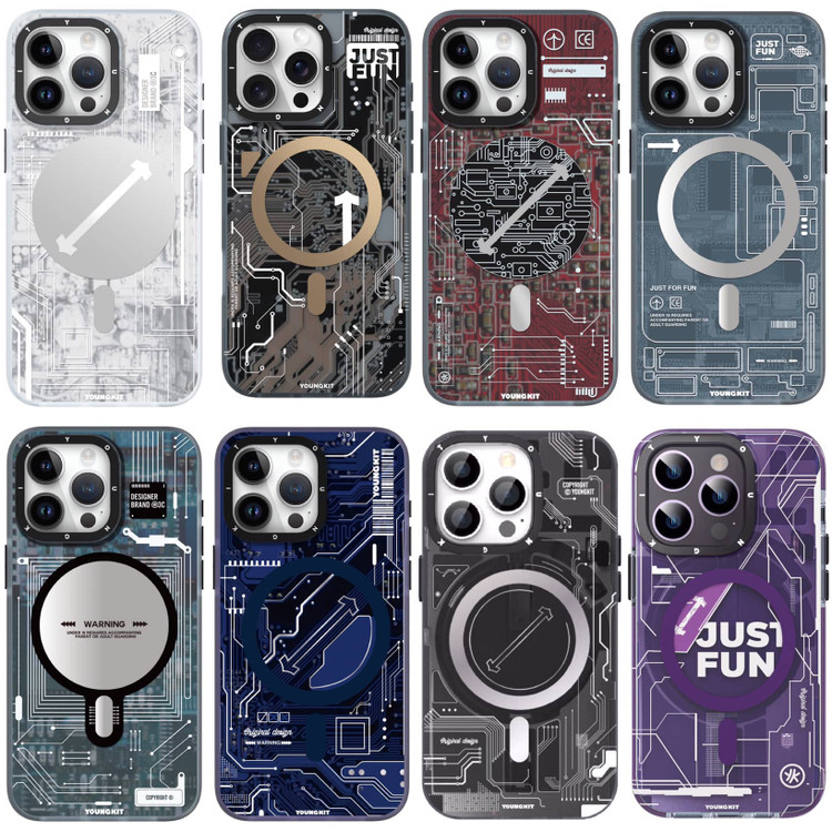 قاب یانگ کیت تکنولوژی Youngkit Technology Futuristic Circuit Upgraded Anti-Drop Impact Series Iphone (GN596)