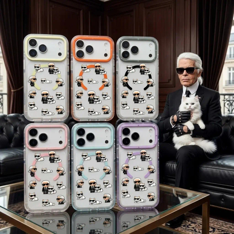 قاب کارل لاگرفلد Karl Lagerfeld با مگ سیف قاب ناب ghabnaab آیفون (GN602)