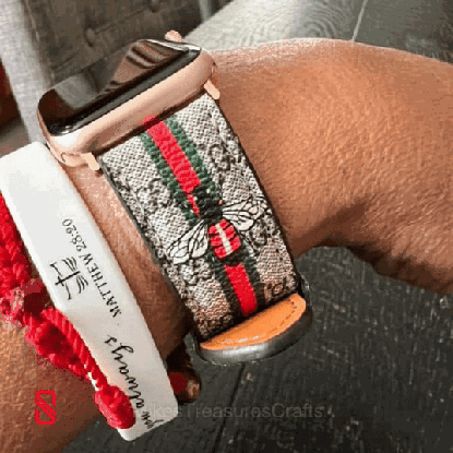 بند اپل واچ چرم گوچی Gucci زنبور (GN608)