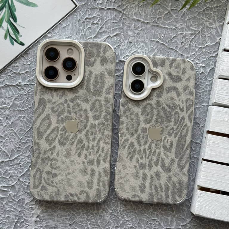 قاب پلنگی گری آیفون Gray Leopard Iphone (GN627)