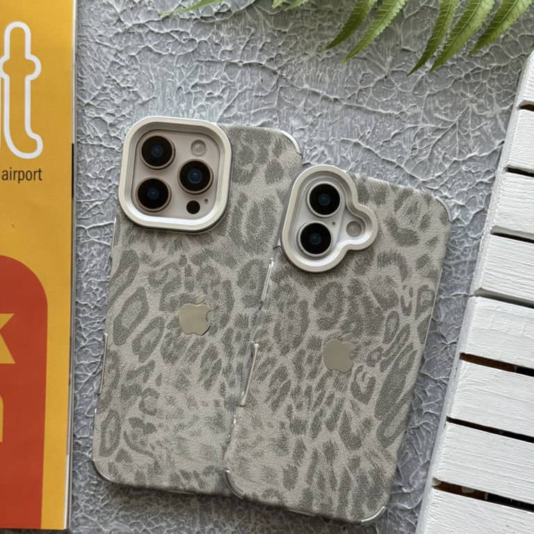 قاب پلنگی گری آیفون Gray Leopard Iphone (GN627)