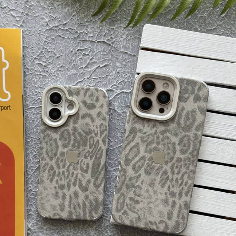 قاب پلنگی گری آیفون Gray Leopard Iphone (GN627)