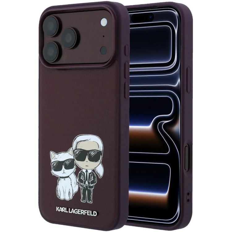 قاب کارل لاگرفلد Karl Lagerfel Smooth MagSafe PU Karl & Choupette Bodies Sketch (GN632)