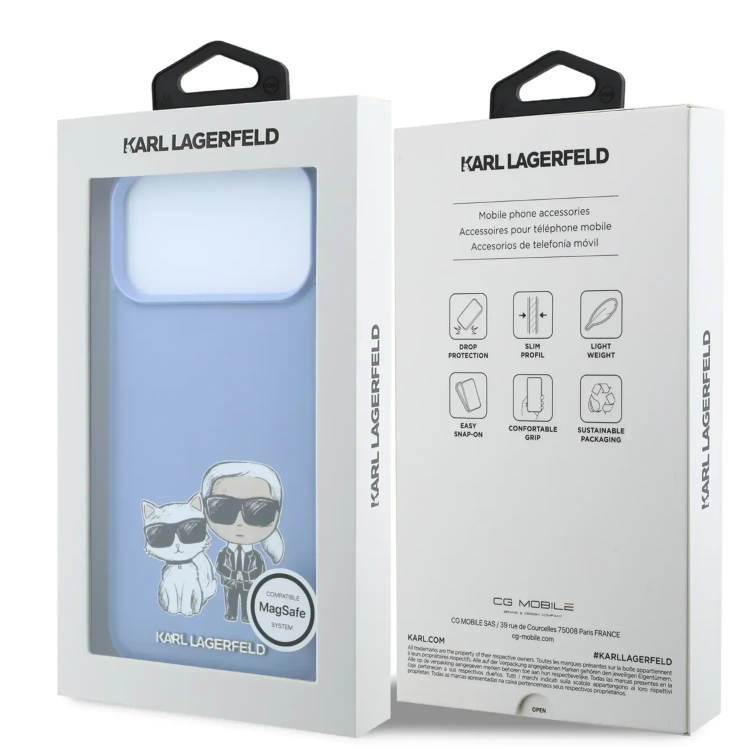قاب کارل لاگرفلد Karl Lagerfel Smooth MagSafe PU Karl & Choupette Bodies Sketch (GN632)