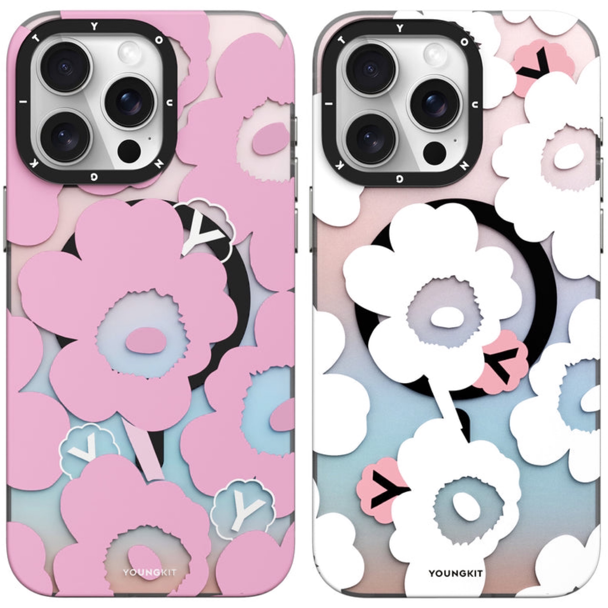 قاب Youngkit یانگ کیت Color Changing Floral Magsafe Series Iphone (GN658)
