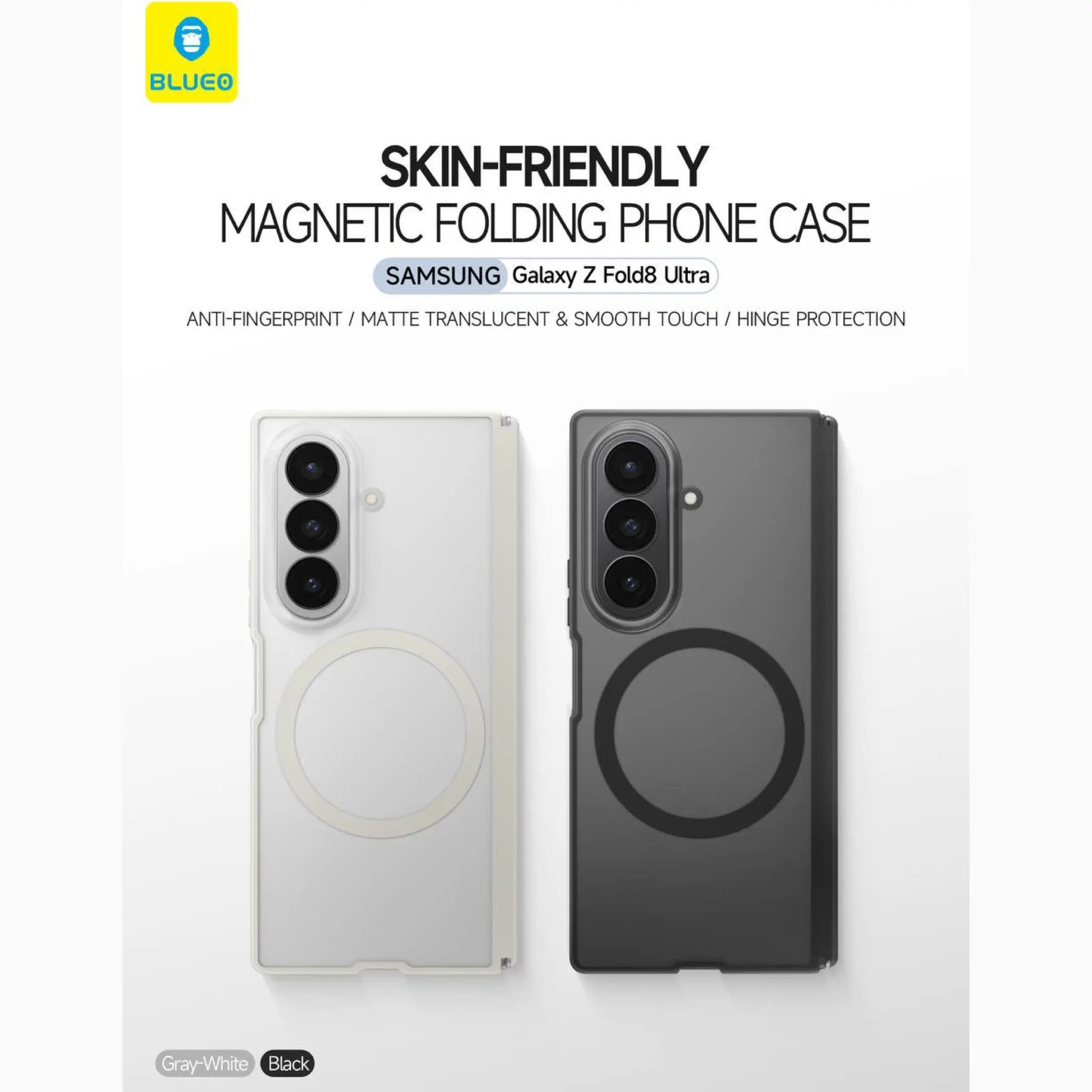 قاب بلو با مگ سیف سامسونگ Blueo Skin Friendly Stain & Slip Resistant Magnetic Case-Orange Ring Samsung (GN660)