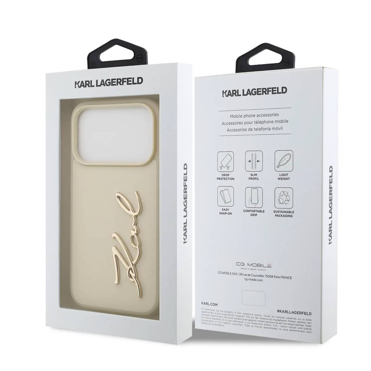 قاب کارل لاگرفلد Karl Lagerfeld نوشته برجسته Iphone سری 17 (GN667)