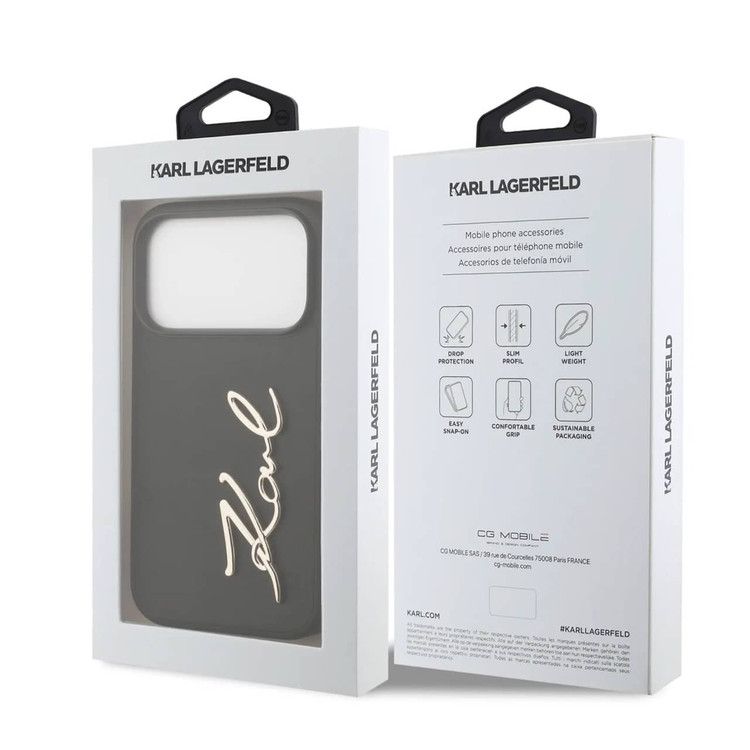 قاب کارل لاگرفلد Karl Lagerfeld نوشته برجسته Iphone سری 17 (GN667)