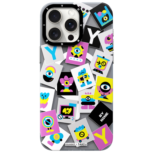 قاب Youngkit یانگ کیت White S.Nine Colorful Eyes Magsafe Series Iphone (GN669)