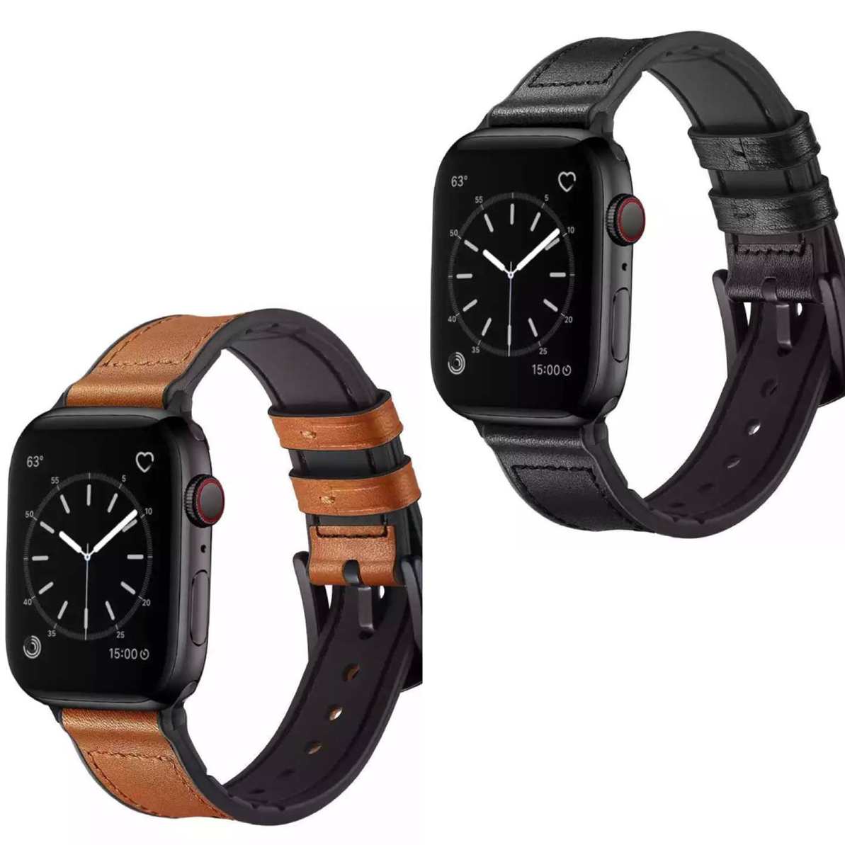 بند اپل واچ چرم دور دوخت (GN686)