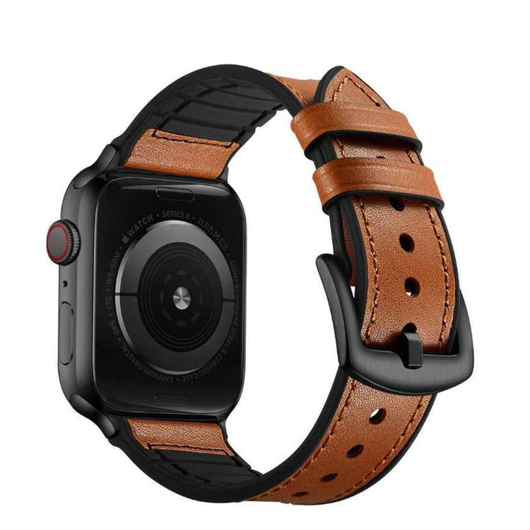 بند اپل واچ چرم دور دوخت (GN686)