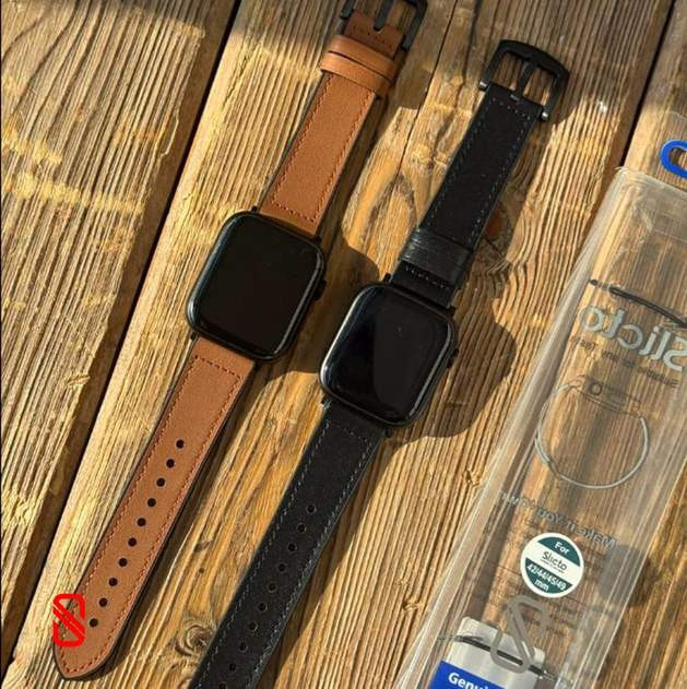 بند اپل واچ چرم دور دوخت (GN686)