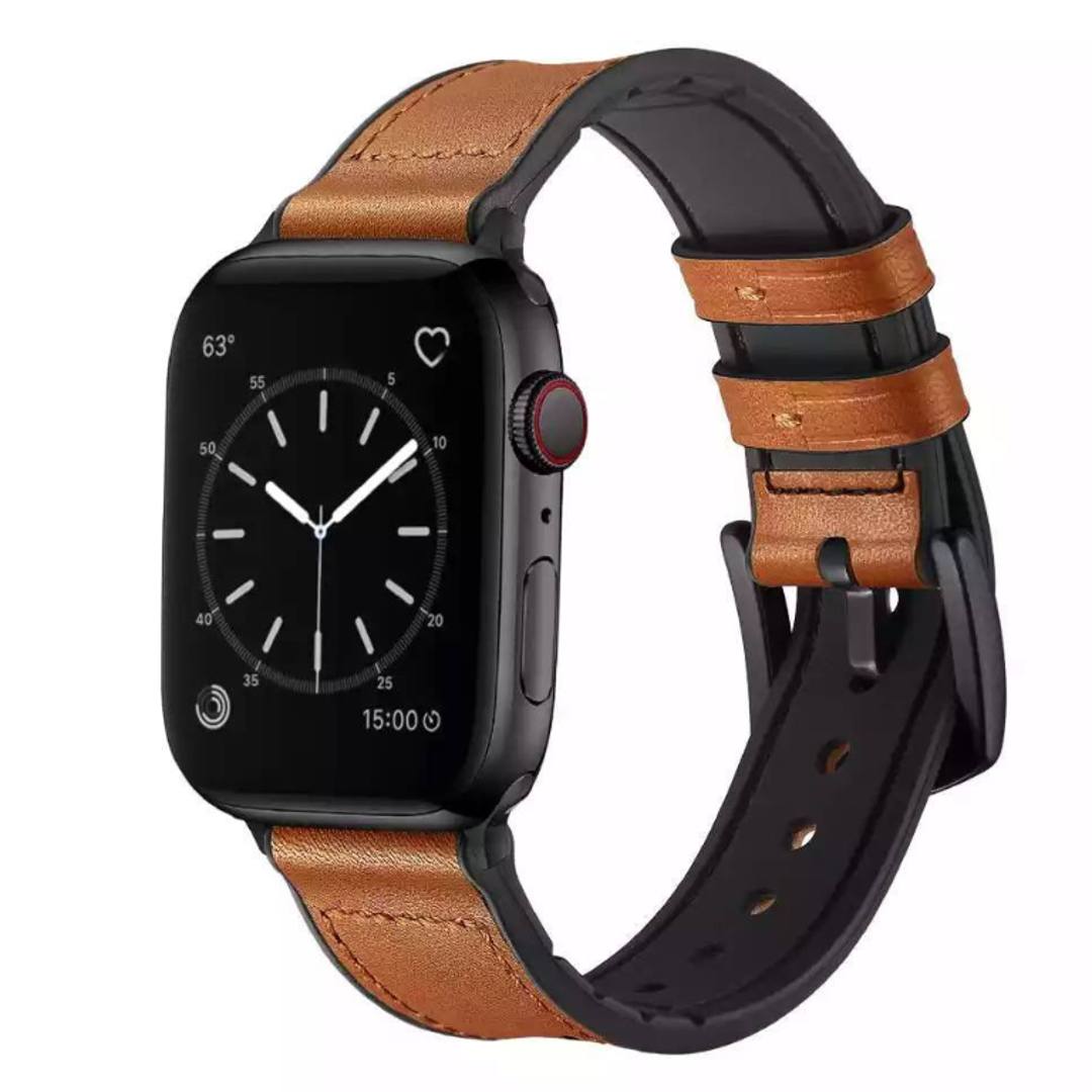 بند اپل واچ چرم دور دوخت (GN686)