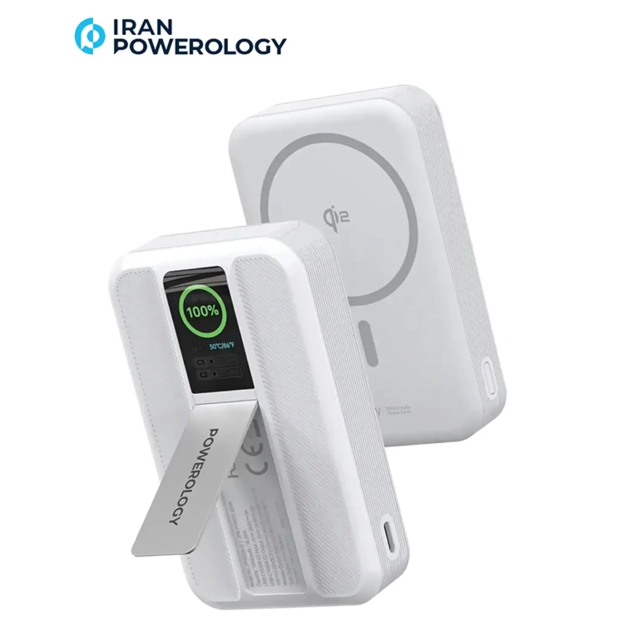 پاور بانک پاورولوژی استند شو Powerology Vision-10000MAH Magsafe Power Bank (GN693)