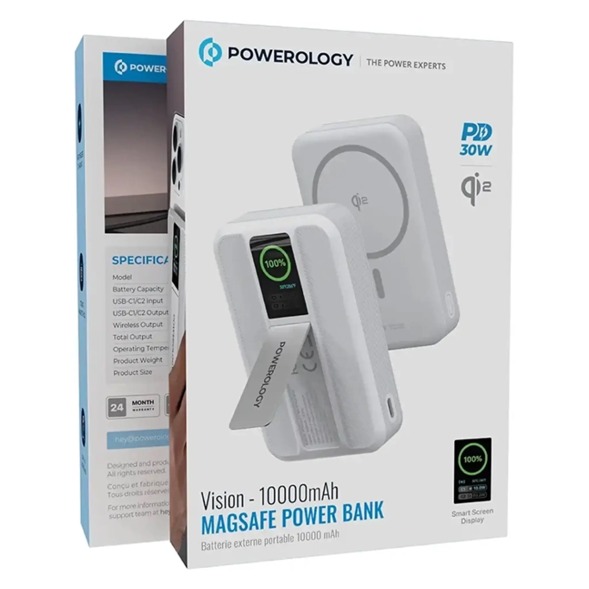 پاور بانک پاورولوژی استند شو Powerology Vision-10000MAH Magsafe Power Bank (GN693)