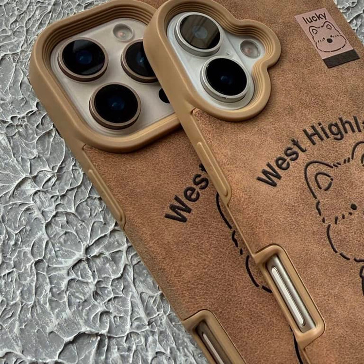قاب مخملی سگ West Highland وست هایلند آیفون (GN702)
