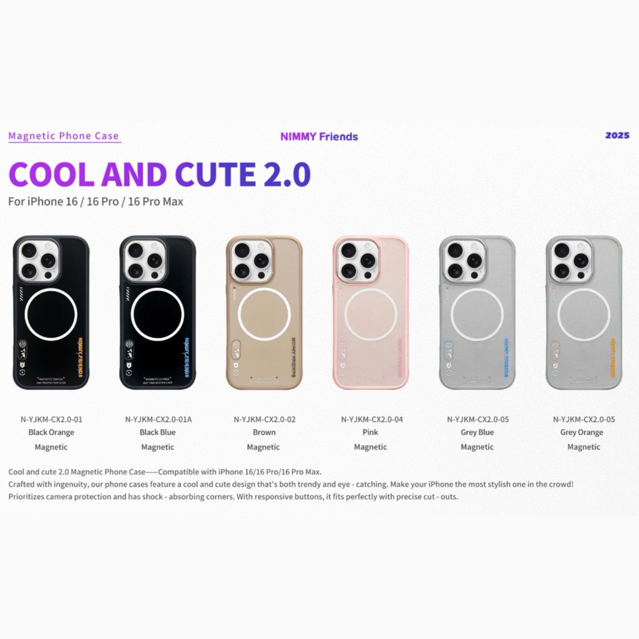 قاب نیمی Nimmy Cool & Cute Case Magnetic Series (GN706)