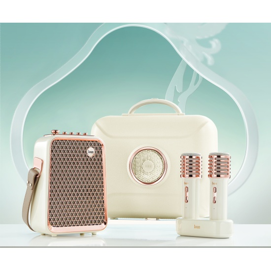 اسپیکر کارائوکه بلوتوثی دیووم Divoom SongBird-HQ 2 Portable Bluetooth Karaoke Speaker White (GN714)