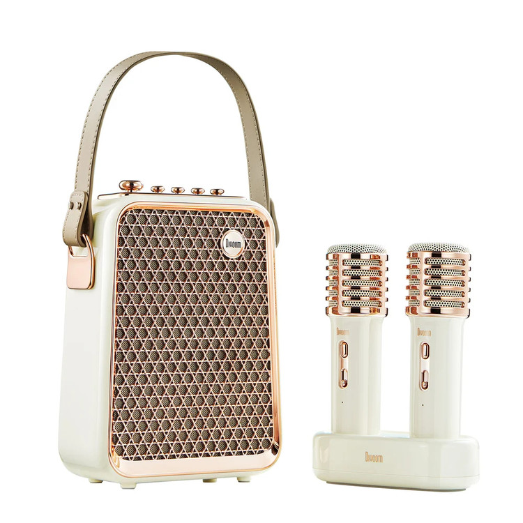 اسپیکر کارائوکه بلوتوثی دیووم Divoom SongBird-HQ 2 Portable Bluetooth Karaoke Speaker White (GN714)