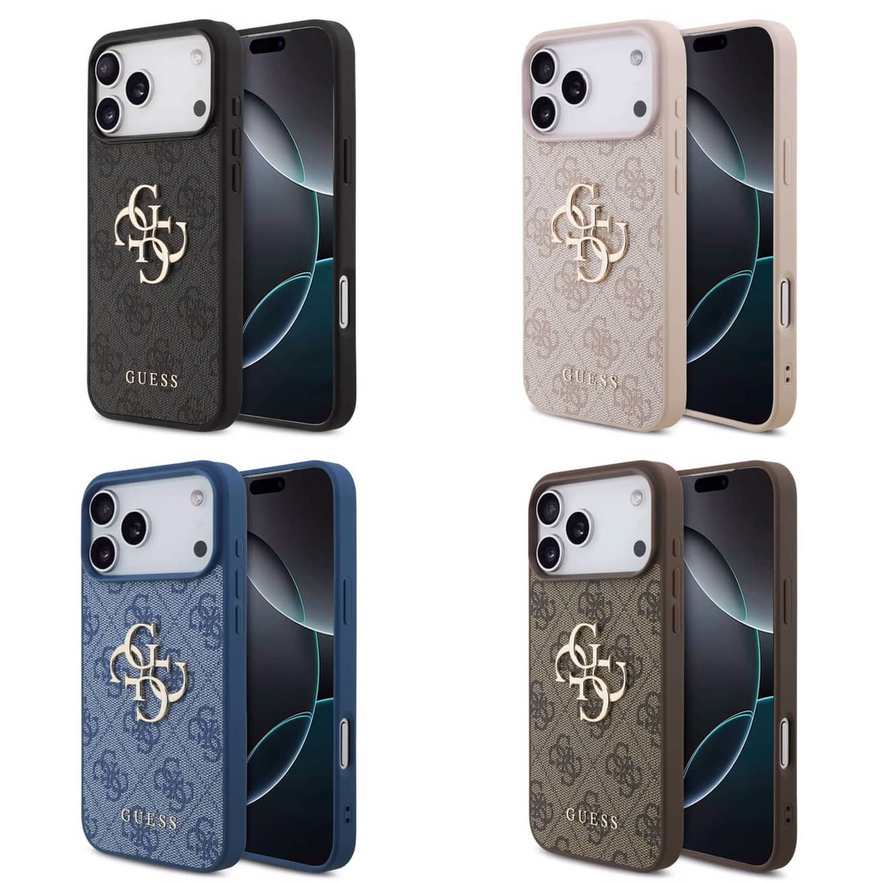 قاب Guess گس طرح دار دو لوگو بزرگ Iphone سری 17 (GN715)