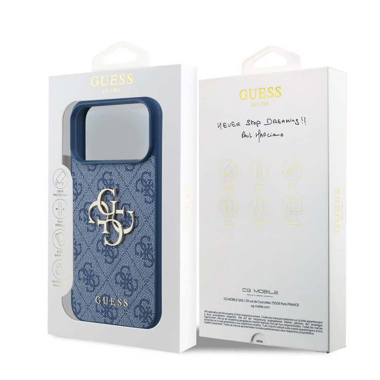 قاب Guess گس طرح دار دو لوگو بزرگ Iphone سری 17 (GN715)