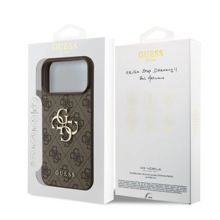 قاب Guess گس طرح دار دو لوگو بزرگ Iphone سری 17 (GN715)