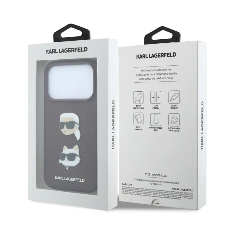 قاب کارل لاگرفلد Karl Lagerfeld با گربه Iphone سری 17 & 18 (GN716)