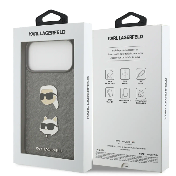 قاب کارل لاگرفلد Karl Lagerfeld با گربه Iphone سری 17 & 18 (GN716)