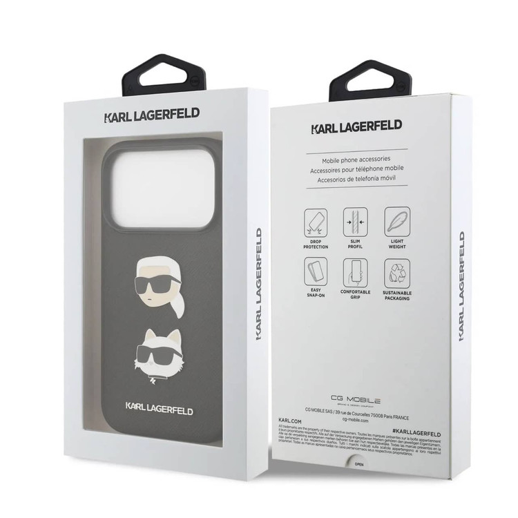 قاب کارل لاگرفلد Karl Lagerfeld با گربه Iphone سری 17 & 18 (GN716)