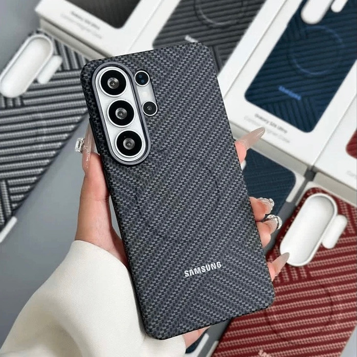 قاب فیبر کربن با مگ سیف سامسونگ Fiber Carbon Magnetic Case Samsung (GN721)