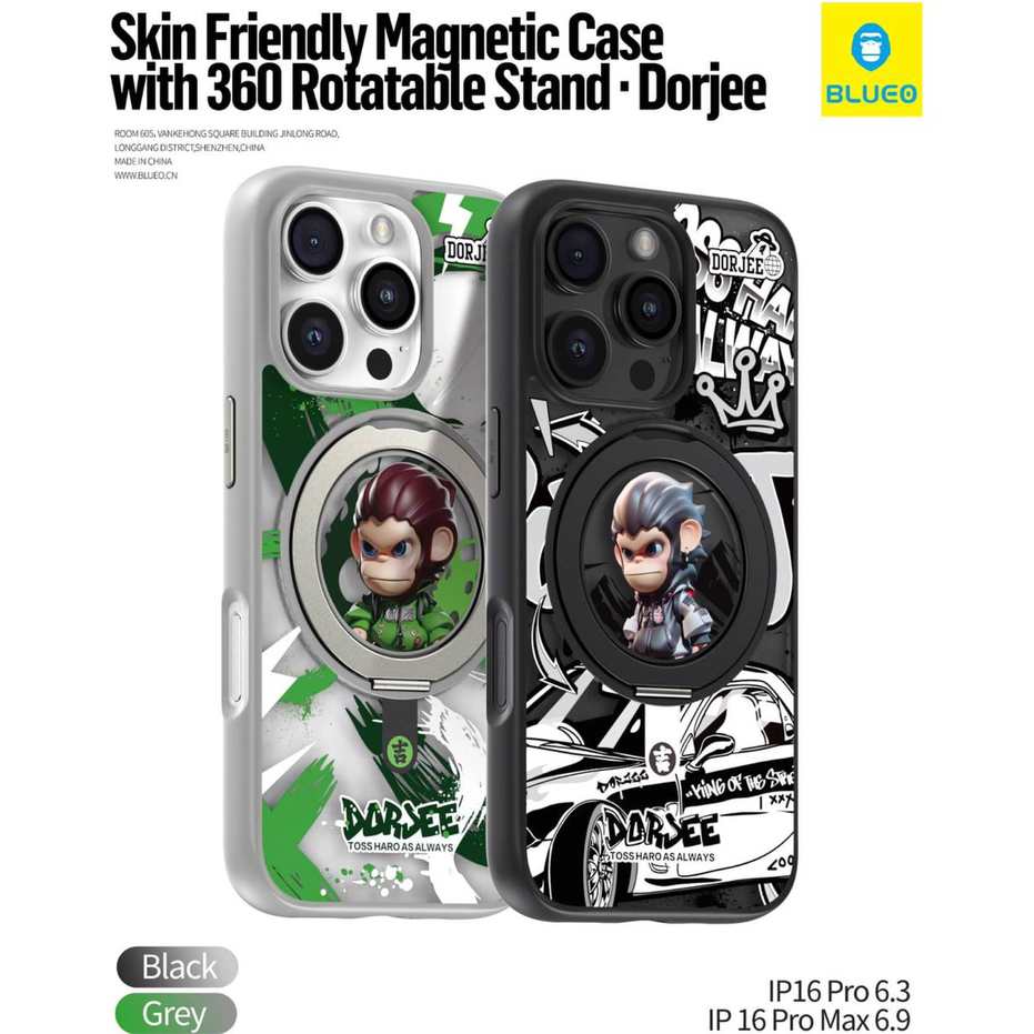 قاب بلو استند شونده با چرخش 360 درجه با مگ سیف Blueo Skin Friendly Magnetic Case With 360 Rotable Stand Dorjee Iphone (GN727)