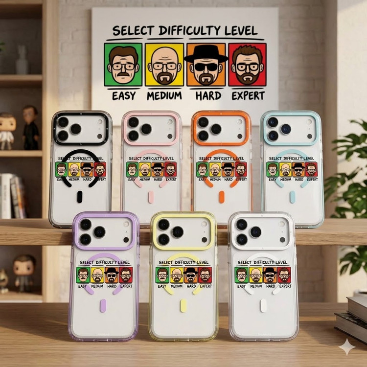 قاب نوشته Select Difficulty Level با مگ سیف قاب ناب ghabnaab آیفون (GN738)
