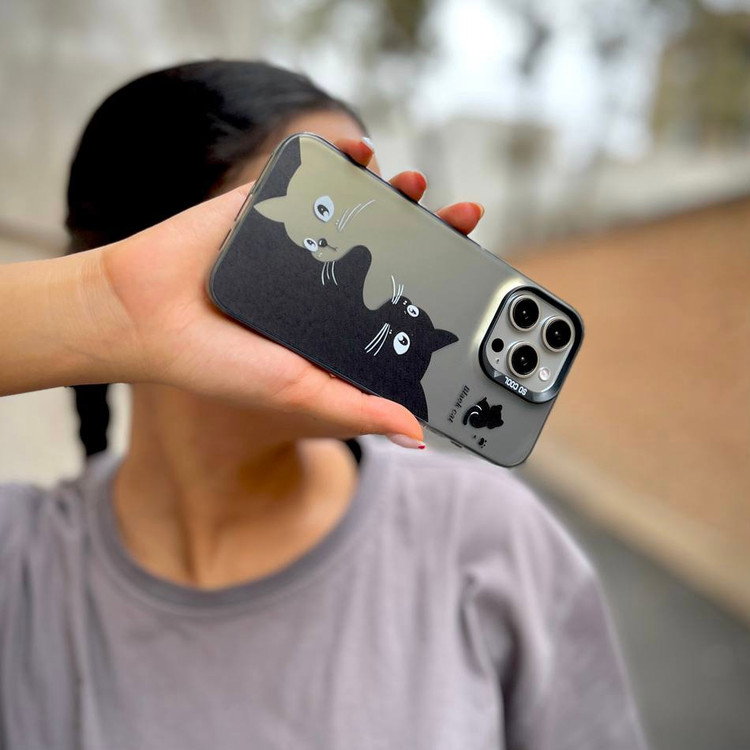 قاب سو کول So Cool گربه سیاه سفید آیفون (GN773)