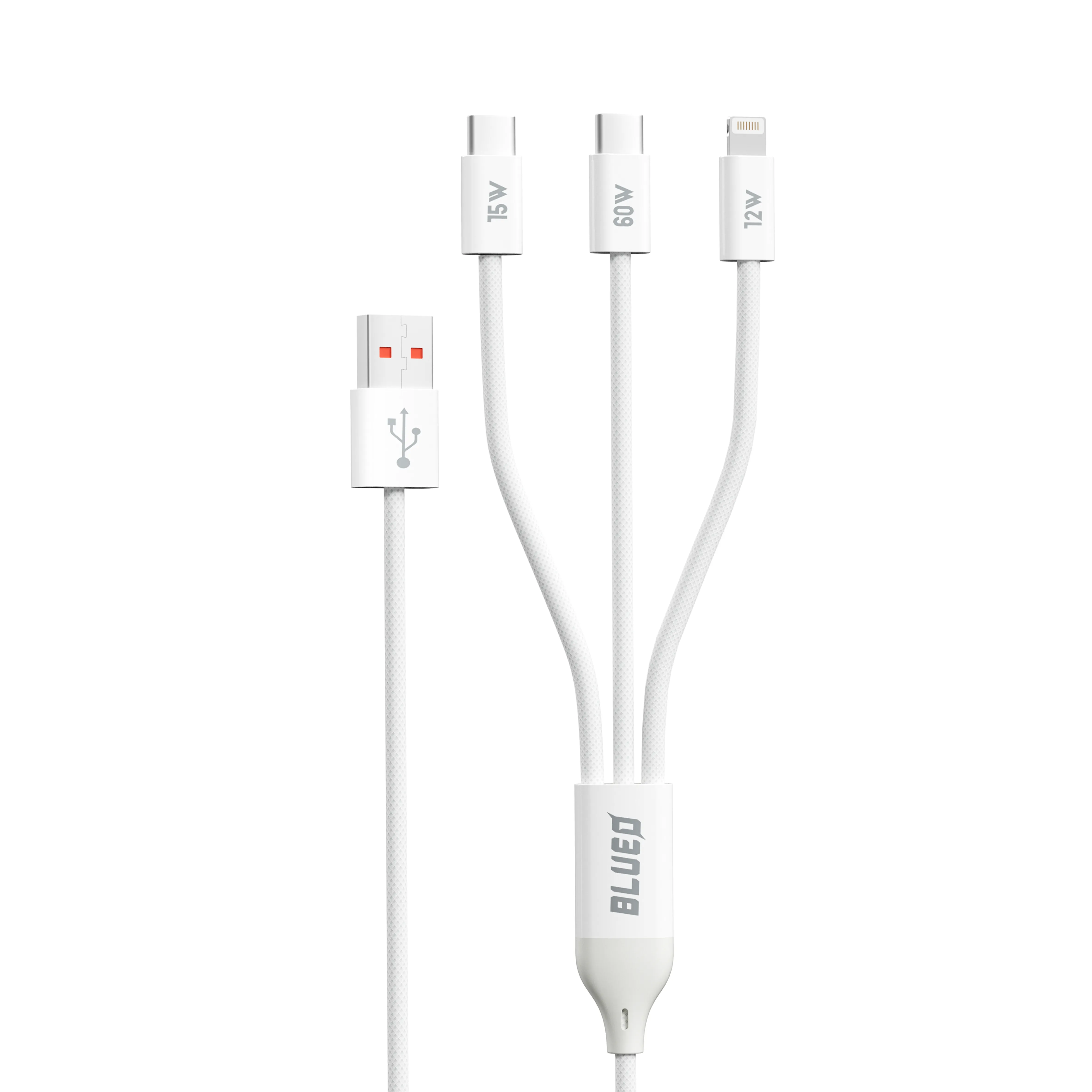 کابل شارژ بلو Blueo 3 IN 1 Braided Universal Fast Charging Cable (GN777)
