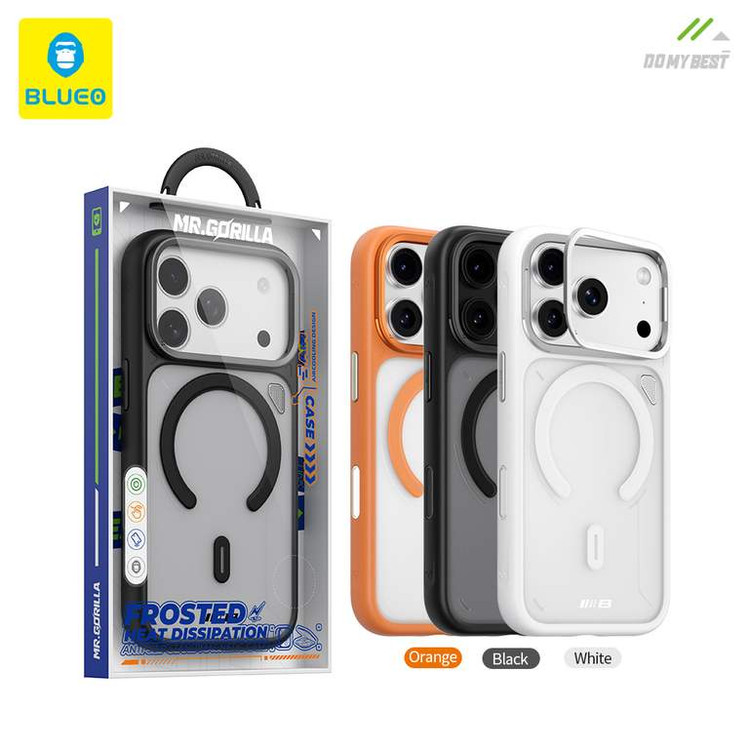 قاب Blueo بلو استند شونده با مگ سیف Frosted Heat Dissipation Anti-Slip STAND Magnetic Case Iphone (GN787)